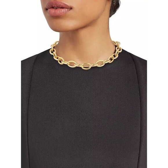 Jordan Road Xl Oval Necklace in 18k Gold Plated Brass - Picture 2 of 7